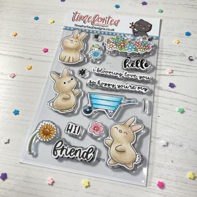 Time For Tea Clear Stamps - Bloomimg Bunnies
